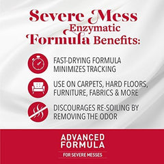 Nature's Miracle Advanced Cat Stain and Odor Eliminator Spray, Severe Mess Enzymatic Formula, Sunny Lemon Scent, 1 Gal