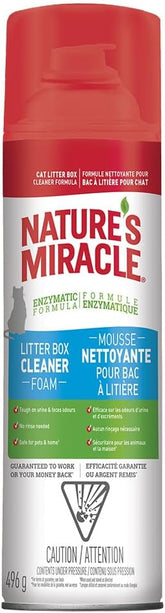 Nature’s Miracle Foam Litter Box Cleaner, Tough on Cat Urine Odors, Enzymatic Formula, 17.5 oz