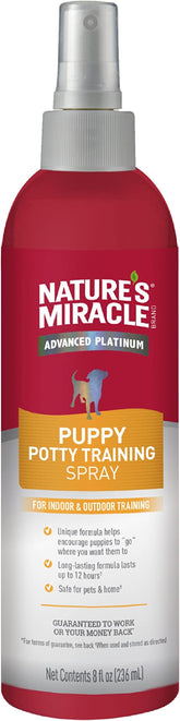 Nature's Miracle Advanced Platinum Puppy Potty Training Spray 8 Oz, Dog Training Aid