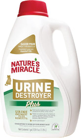 Nature's Miracle Urine Destroyer Plus for Cats, Unscented, Enzymatic Formula for Severe Cat Urine Stains, 1 Gal
