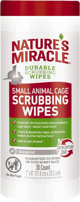 Nature’s Miracle Small Animal Cage Scrubbing Wipes 30Ct