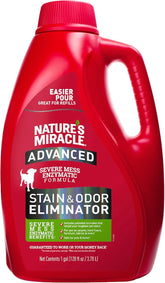 Nature’s Miracle Advanced Stain And Odor Eliminator for Dogs, Fresh Scent, Severe Mess Enzymatic Formula For Tough Pet Messes, 1 Gallon