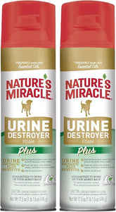 Nature's Miracle Urine Destroyer Plus for Dogs, 17.5 Ounces, Foaming Aerosol for Tough Urine Messes (Pack of 2)